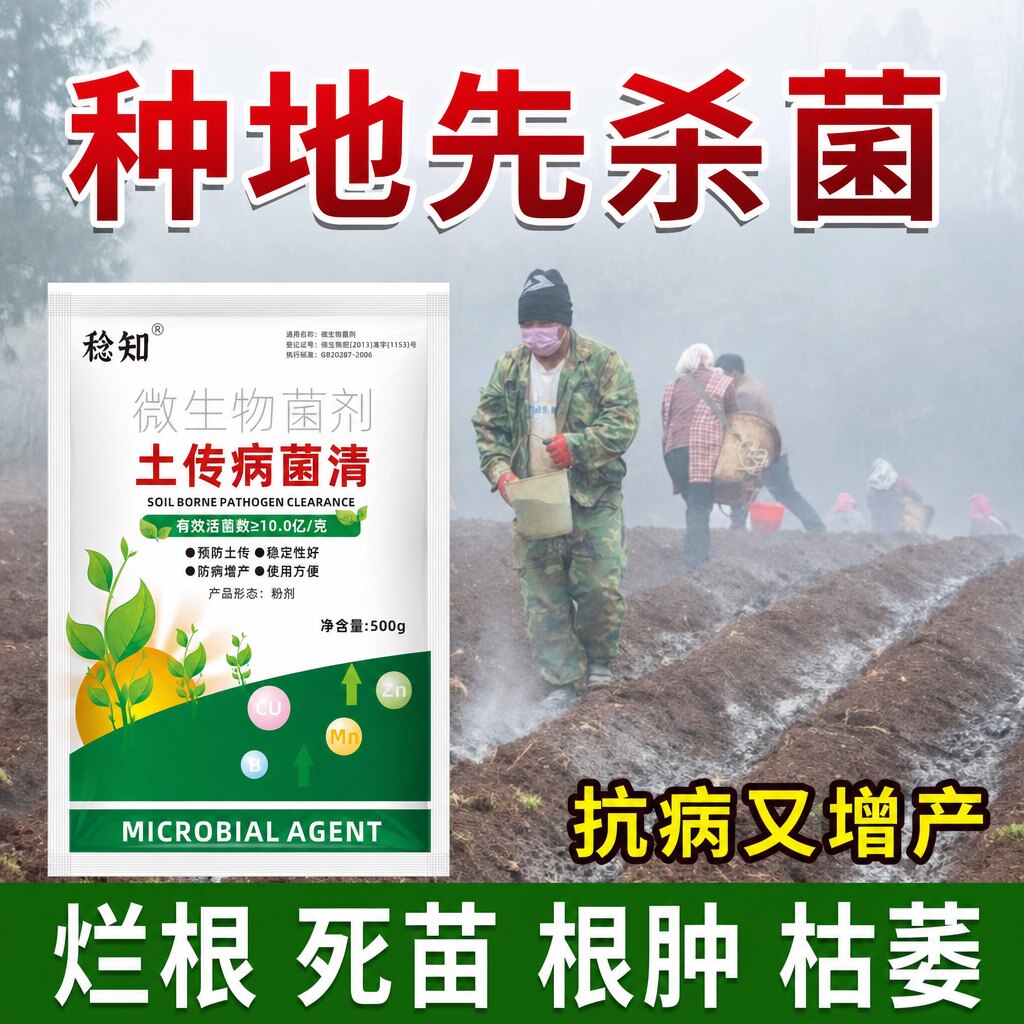 农用正品土壤杀菌剂土传病害专用快速消毒杀菌土壤抗重茬根腐菌剂