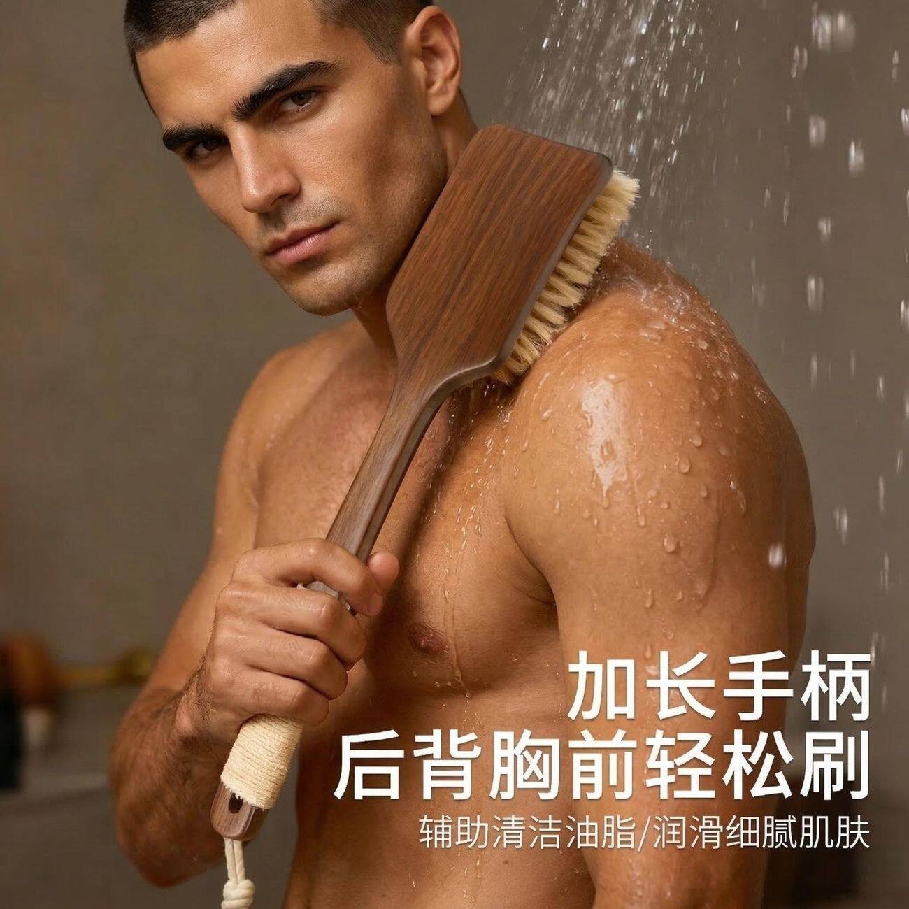 男士专用超长柄沐浴刷子