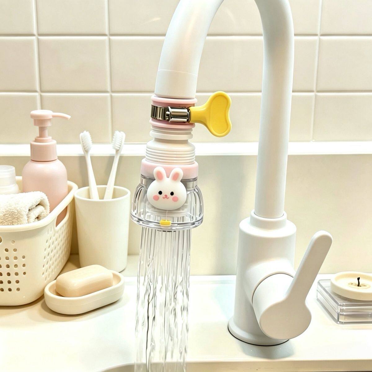可爱kt猫水龙头防溅旋转
