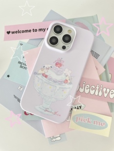 dreams原创进口亮面菲林直角适用于iphone14 fluffy 15promax封边闭口手机壳 」树莓 「夏日必入款