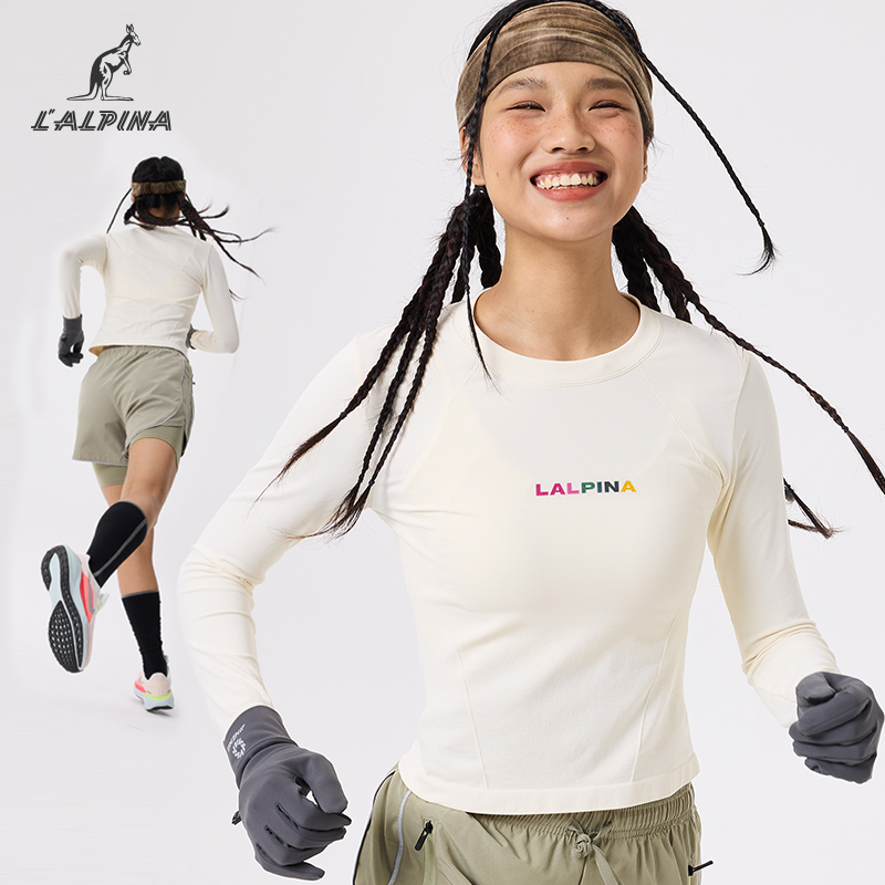 lalpina跑步运动速干衣长袖上衣