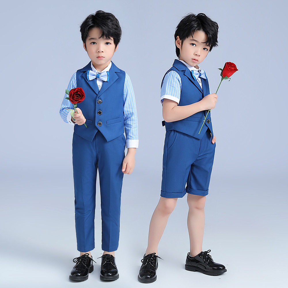 儿童礼服2023新款韩版条纹背带裤图片