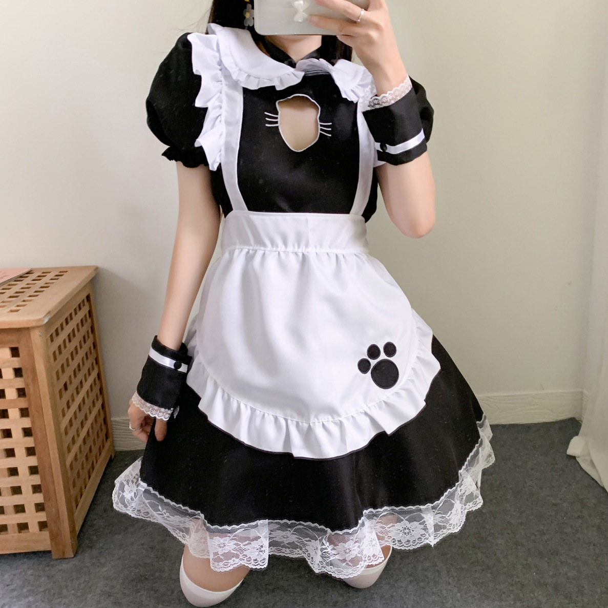 猫咪开胸女仆装 Lolita猫娘性感洛丽塔动漫 可爱日系软妹服