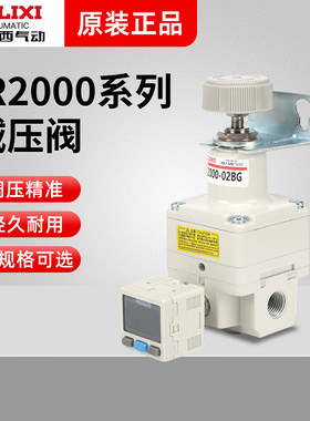 德力西气动精密减压阀调压阀IR2000-02BG气压调节阀稳压阀IR2010