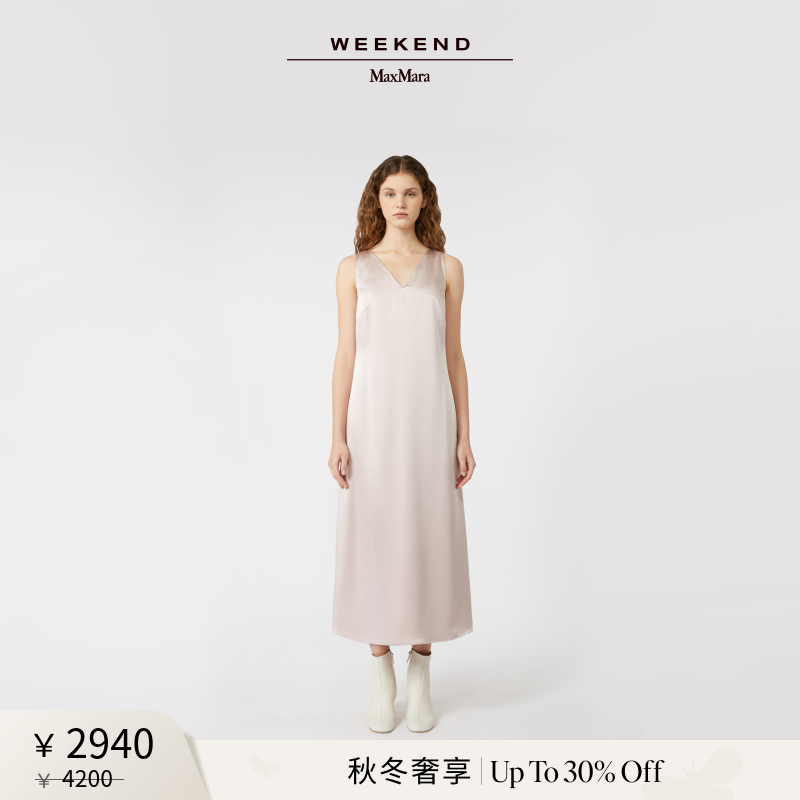 【秋冬奢享】Weekend MaxMara 25女装缎面无袖连衣裙5226065106