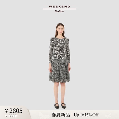 Weekend MaxMara 2026春夏新款女装印花百褶连衣裙5621046106