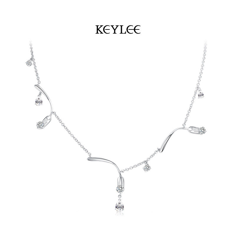 KEYLEE【E豆系列】叉叉狂欢项链2023新款小众设计锁骨链女生项链
