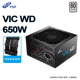 FSP全汉650W电源ATX3.1白牌非模组WD650耐用电容稳定输出电脑电源