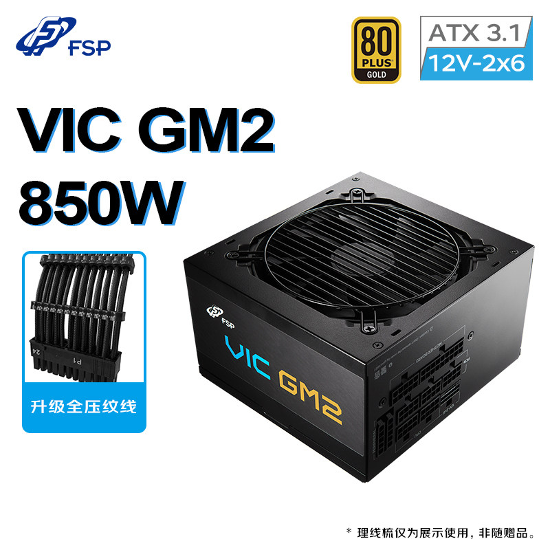 FSP全汉电源VIC GM Ⅱ850W金牌全模组ATX3.1静音台式机电脑电源