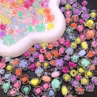 diy手工编织串珠透明混款材料散珠彩色珠自制手链项链饰品配件