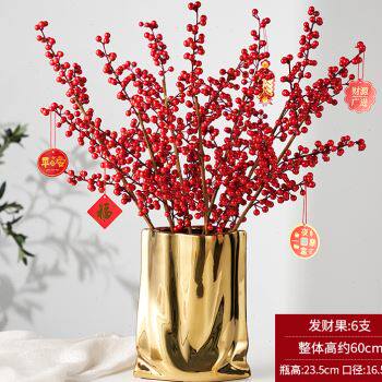 北欧轻奢莫兰迪陶瓷褶皱花瓶摆件客厅电视柜玄关餐桌床头插花花u.