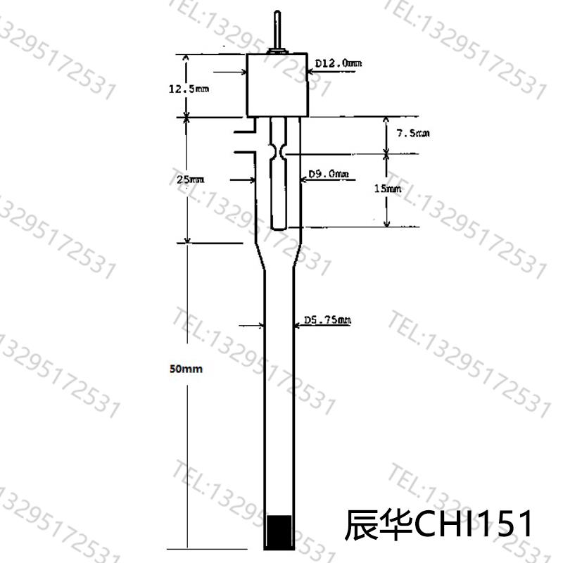 硫酸亚汞参比电极Hg-Hg2SO4酸性体系辰华CHI151三电极体系电化学