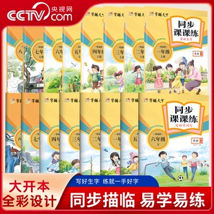 一二三四五六七八年级上下册 央视网 高分作文一学就会 全彩大开本 人教版 同步课课练•写好生字 课外练字本描红字帖