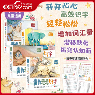 【央视网】青青葱葱识字儿童汉语分级读物全四级 赠超实用识字海报 幼儿学龄前识字书儿童早教书认字书籍绘本 SS