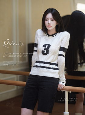Redmole【韵格悠然】羔羊绒混纺｜原创提花软糯｜休闲毛衣针织衫