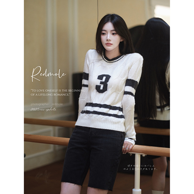Redmole【韵格悠然】羔羊绒混纺｜原创提花软糯｜休闲毛衣针织衫