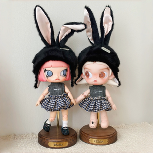 Zsiga娃衣molly娃衣兔帽miu印无袖上衣拽姐嘎子姐娃衣BJD八分娃衣