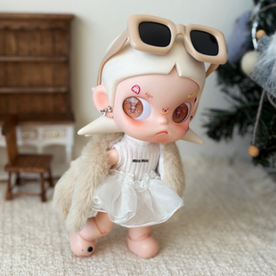 新款不拔头穿Zsiga娃衣8分娃衣米色毛毛外套Molly娃衣嘎子姐娃衣