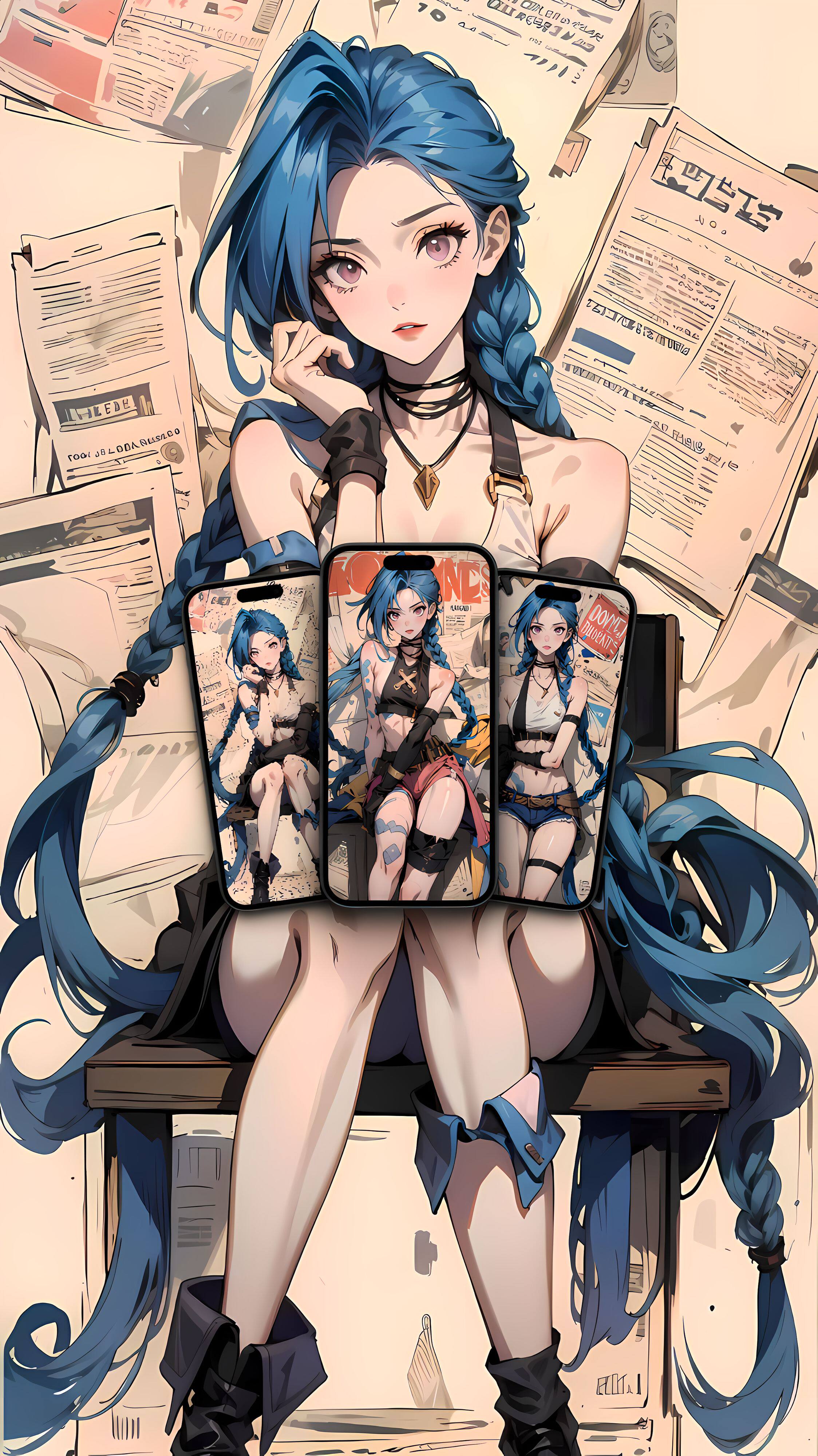 三张金克斯英雄联盟4k超高清手机壁纸!