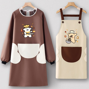 饭店餐饮专用围裙厨房家用大人罩衣女新款 防水防油上班工作服定制