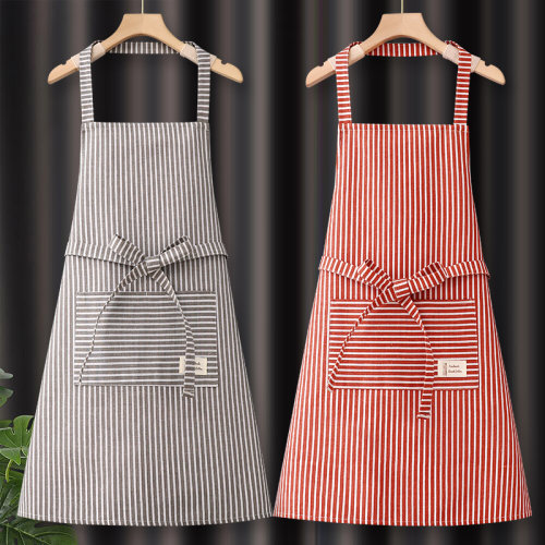 纯棉围裙家用厨房工作服女