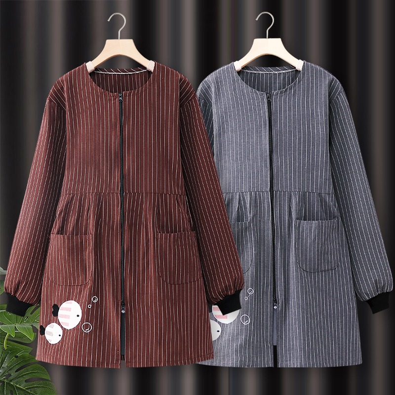 纯棉长袖新款冬季罩衣围裙