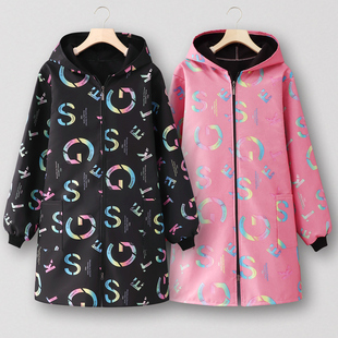 罩衣女新款托育园工作服加绒加厚防水防油防尘上班男围裙厨房家用