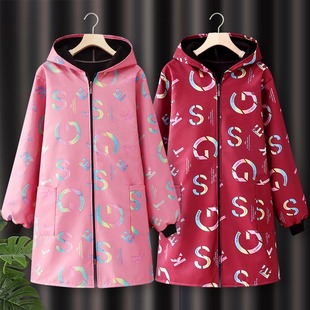 工作服外套 加绒加厚围裙家用厨房做饭防水防脏长袖 罩衣女新款 冬季