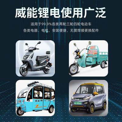 宁德时代电动车磷酸铁锂电池48v60v72v三四轮车电池外卖专用电瓶