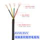 无氧纯铜芯电缆AVVR 0.2电源线信号控制软护套线 RVV2芯3芯4芯0.3