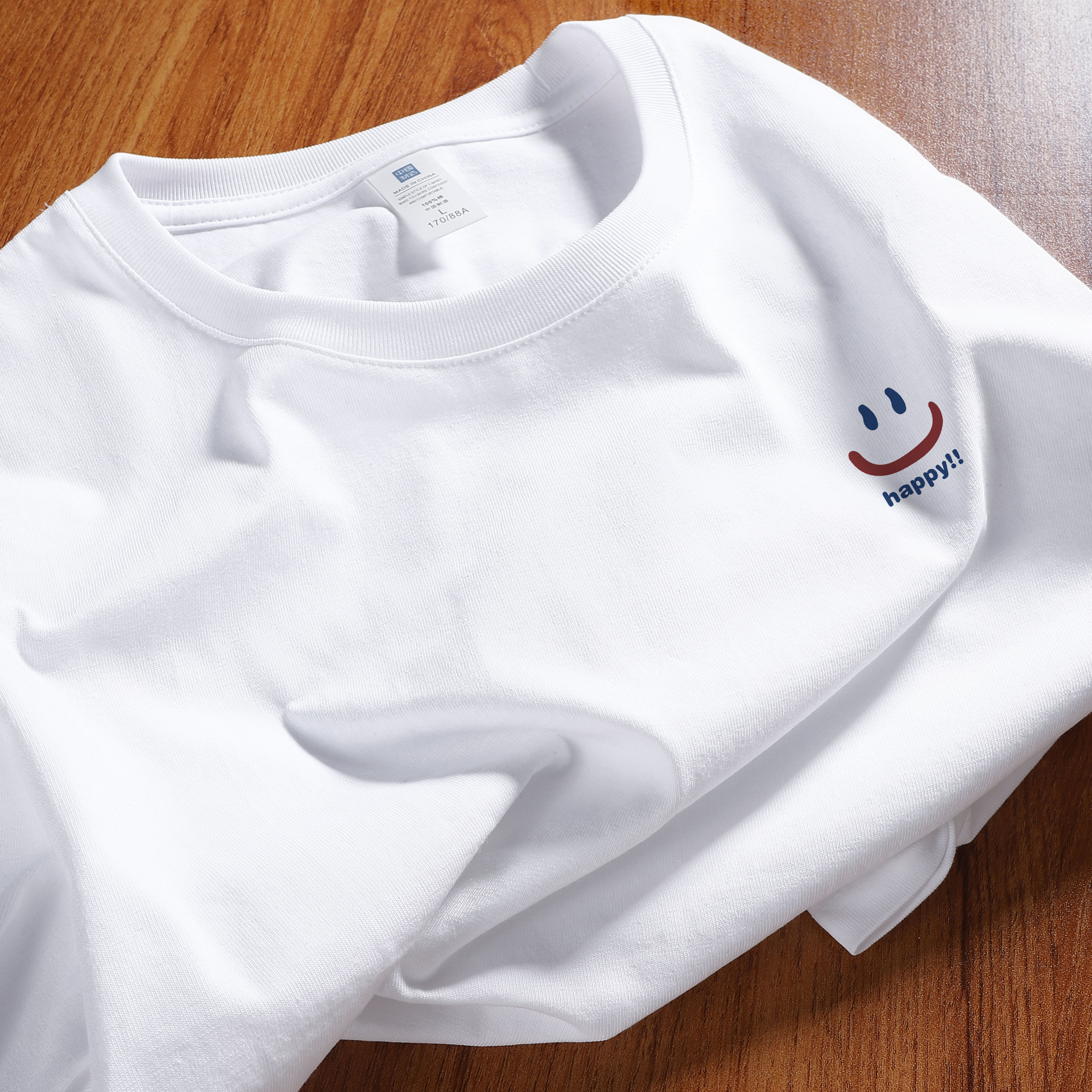 【200克亲子装】笑脸纯棉短袖T恤