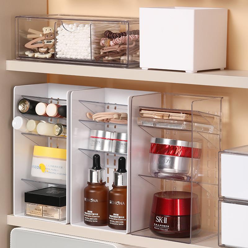 镜内收纳架化妆品亚克力收纳盒浴室卫生间镜内口红梳妆台置物架