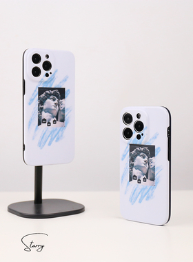 starry大卫原创苹果14promax软壳防摔适用XRiPhone13/12/11精孔全包黑边imd磨砂XS7/8p