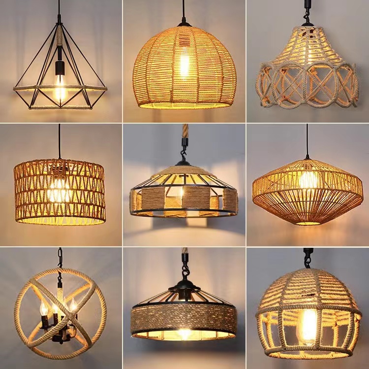 復古工業風麻繩吊燈過道走廊餐廳