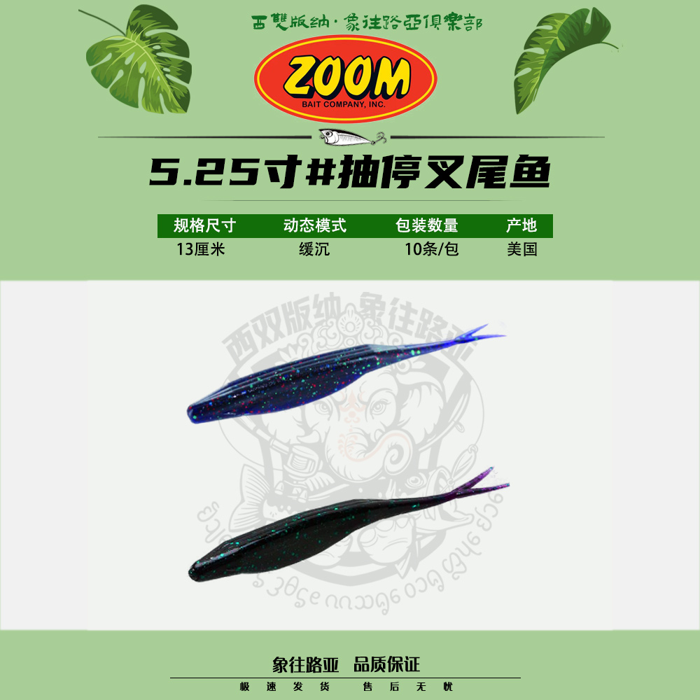 ZOOM抽停美国原装进口无铅叉尾鱼