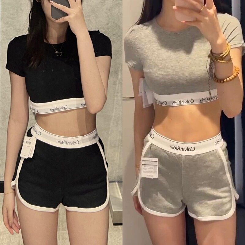正品Jennie同款CK短裤女纯欲运动可外穿瑜伽短裤真理热裤居家睡裤