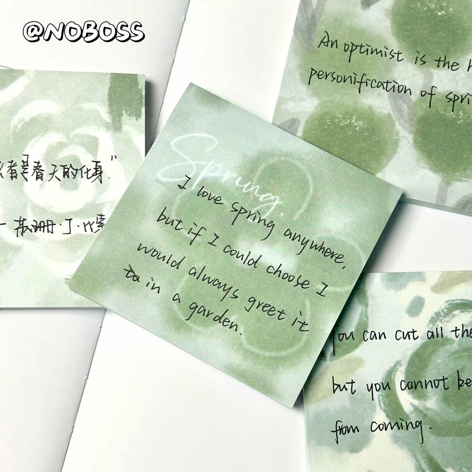 复古玫瑰便利贴ins风小清新简约手账素材可粘贴N次贴学生课堂备忘