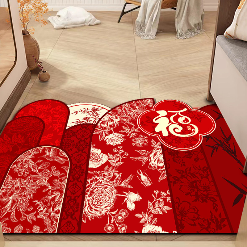 硅藻泥入户门地垫喜庆进门垫子玄关门口乔迁之喜2025新款裁剪地毯,居家布艺,入户地垫,淘宝优惠券,粉丝福利购,淘宝优惠卷