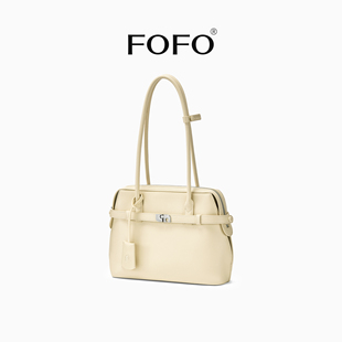 FOFO中号公文包原创小众高级感通勤手提托特包百搭真皮单肩腋下包