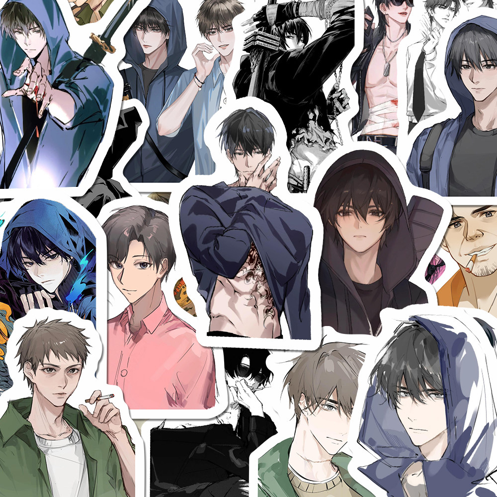 106张盗墓笔记贴纸国潮二次元爆款小说动漫diy手机壳贴画防水