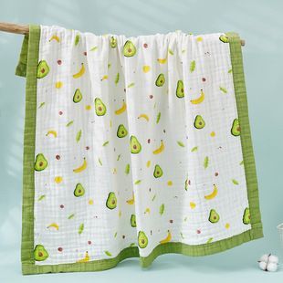 婴儿浴巾新生儿洗澡纯棉纱布裹巾超软吸水六层夏季宝宝盖毯毛巾被