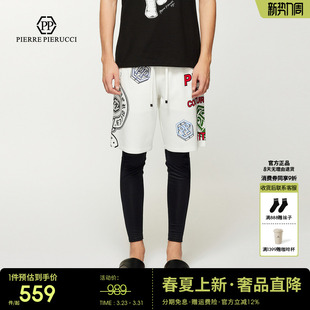 百搭五分裤 PP意大利轻奢男装 字母logo印花休闲短裤 新款 潮 2025夏季