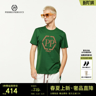 新款 25夏季 PIERUCCIPP意大利奢侈品男装 字母大logoT恤 PIERRE