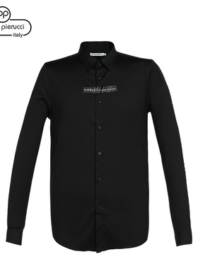 PP男装轻奢22款长袖衬衫经典百搭修身显瘦衬衫男881B183506