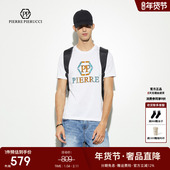 潮流百搭印花烫钻圆领T恤纯棉短袖 PP意大利轻奢男装 2025春夏新款