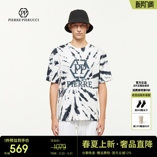 25款 PIERUCCIPP意大利男装 夏季 节新款 T恤 泼墨字母短袖 PIERRE