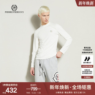 T恤修身 半高领长袖 百搭上衣 2025春夏新款 PP意大利轻奢男装