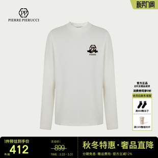 圆领长袖 新款 T恤潮流LOGO印花内搭 25秋冬季 PP意大利品牌轻奢男装