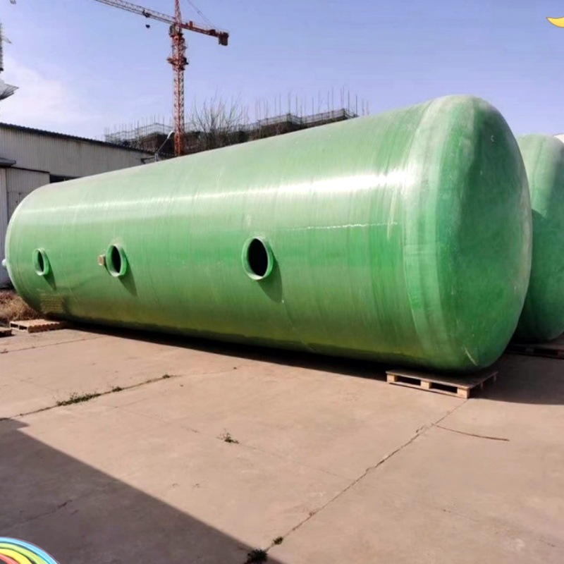 玻璃钢化粪池100立方成品化粪桶消防水罐缠绕隔油池沉淀池虹吸罐