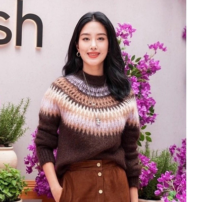 【现货速发】杨采钰同款bash2025新款秋费尔岛针织毛衣1H25FRAI